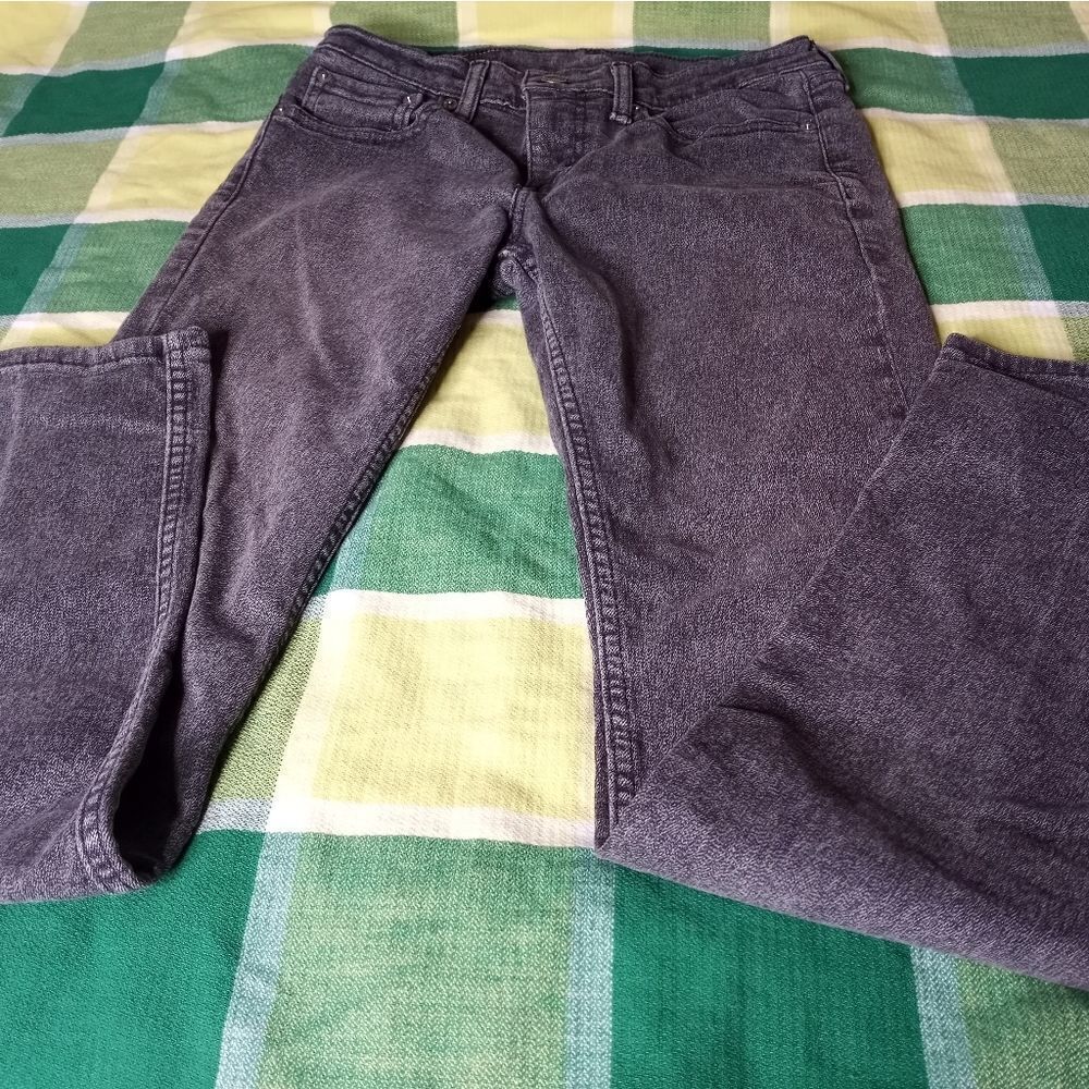 Levi's 28x32 Gray Full Length Pockets Zipper Logo Men's Jeans